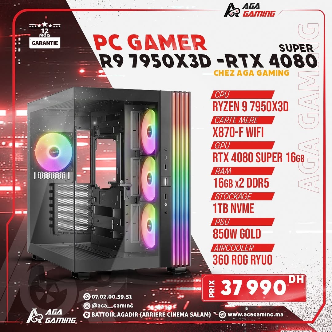 PC Gamer Ryzen 9 7950X3D - RTX 4080 SUPER PC Gamer Ryzen 9 7950X3D - RTX 4080 SUPER